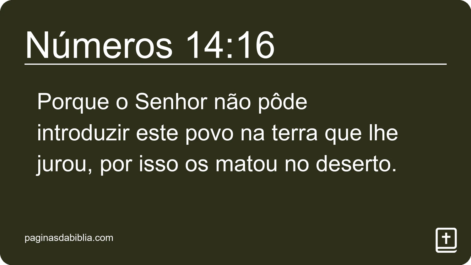 Números 14:16