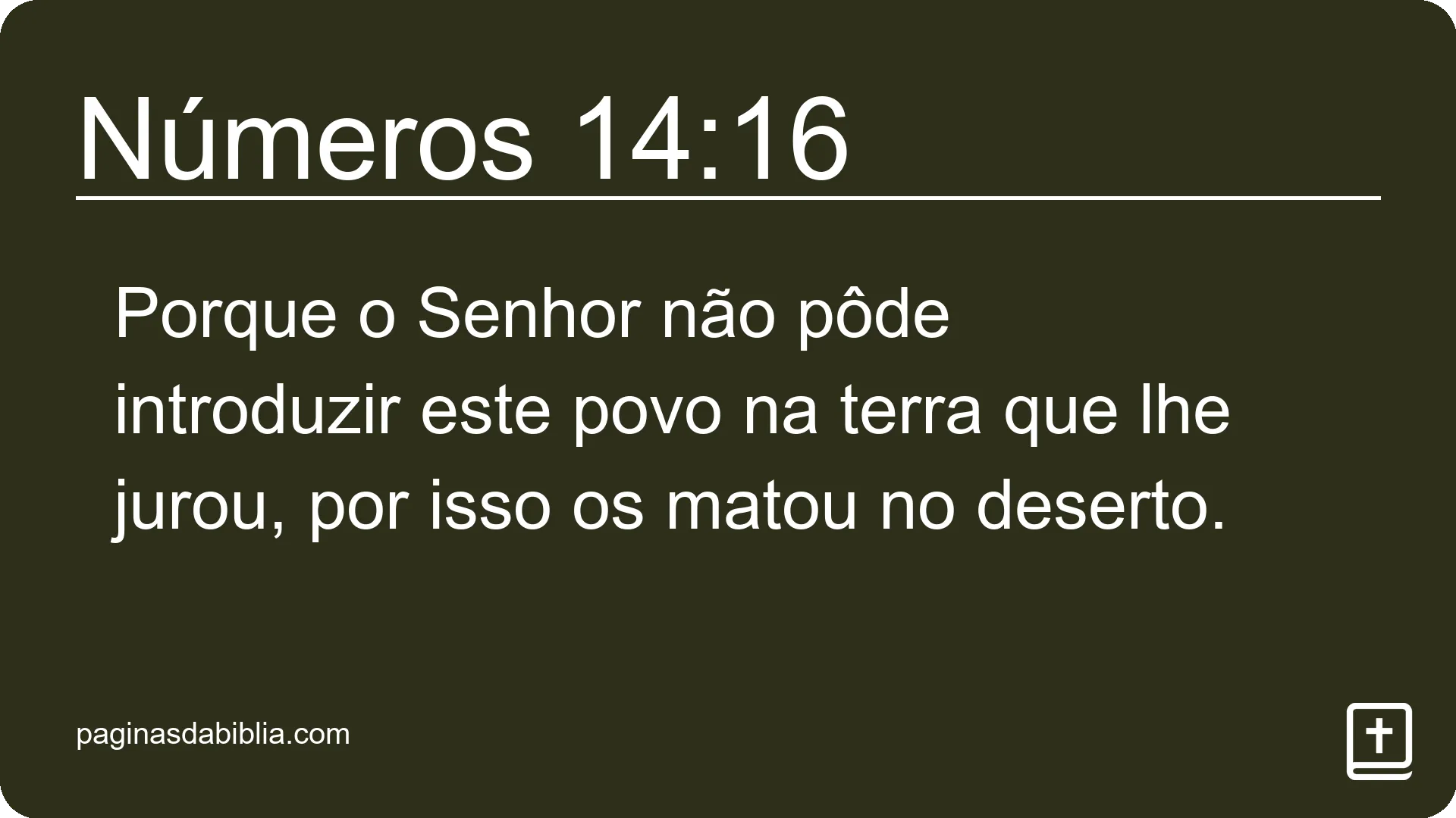 Números 14:16