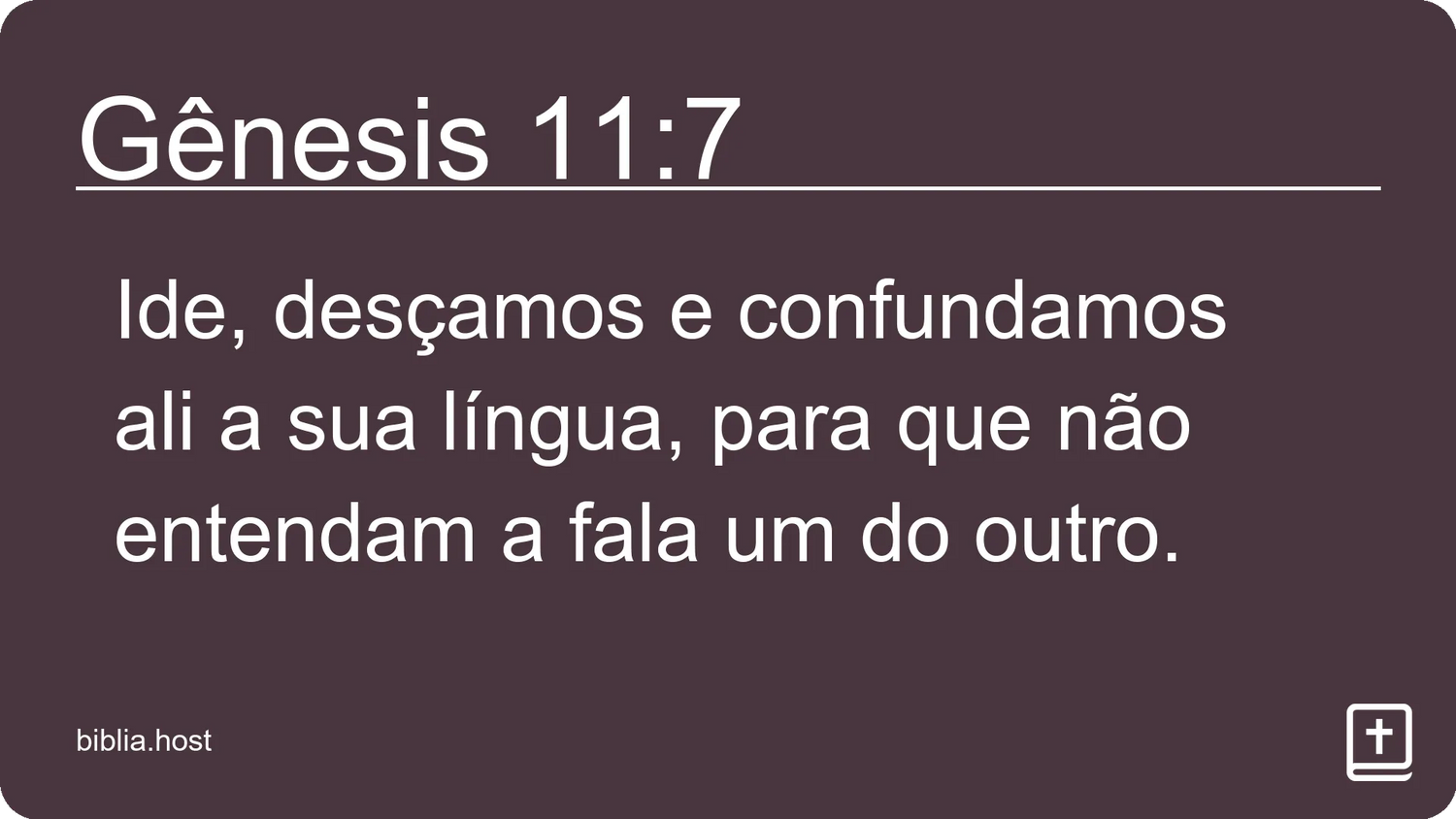 Gênesis 11:7