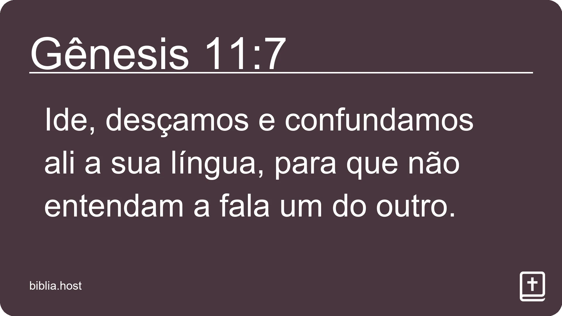 Gênesis 11:7