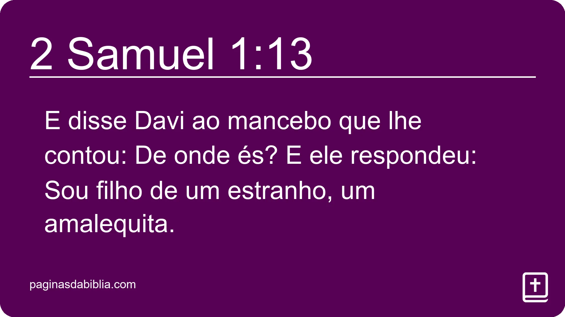 2 Samuel 1:13