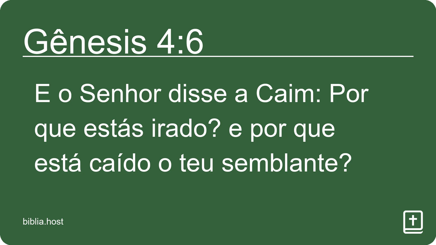 Gênesis 4:6