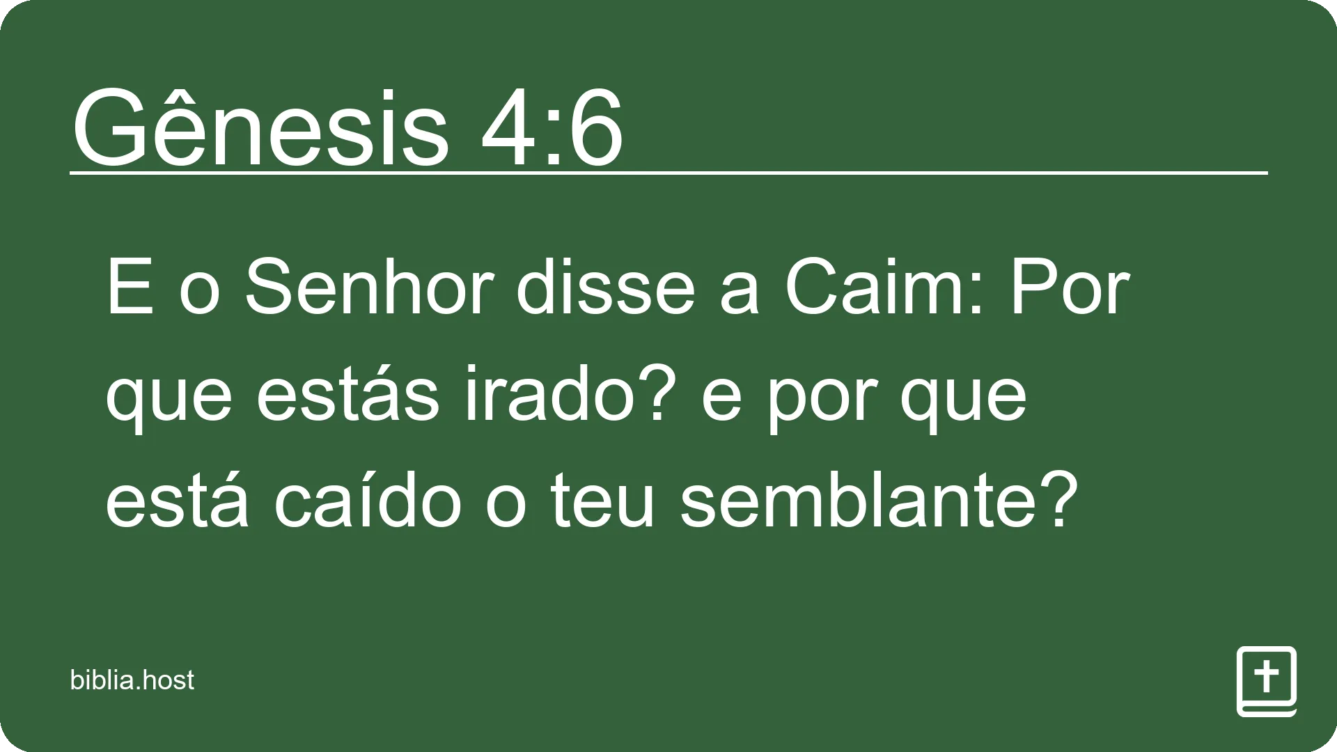 Gênesis 4:6