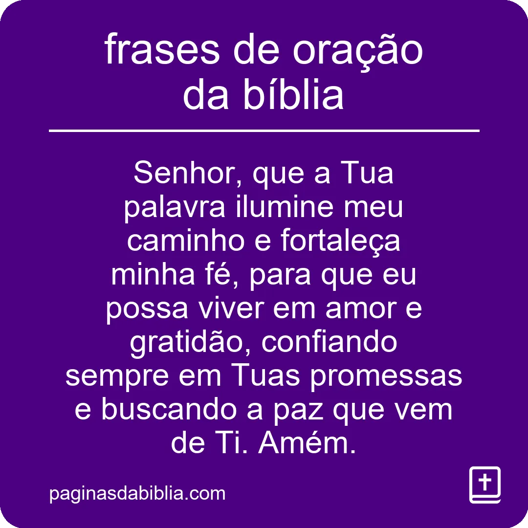 frases de oração da bíblia