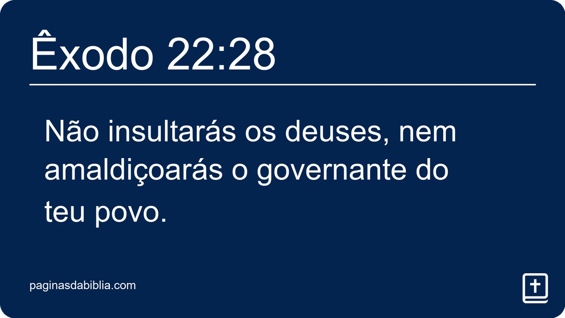 Êxodo 22:28