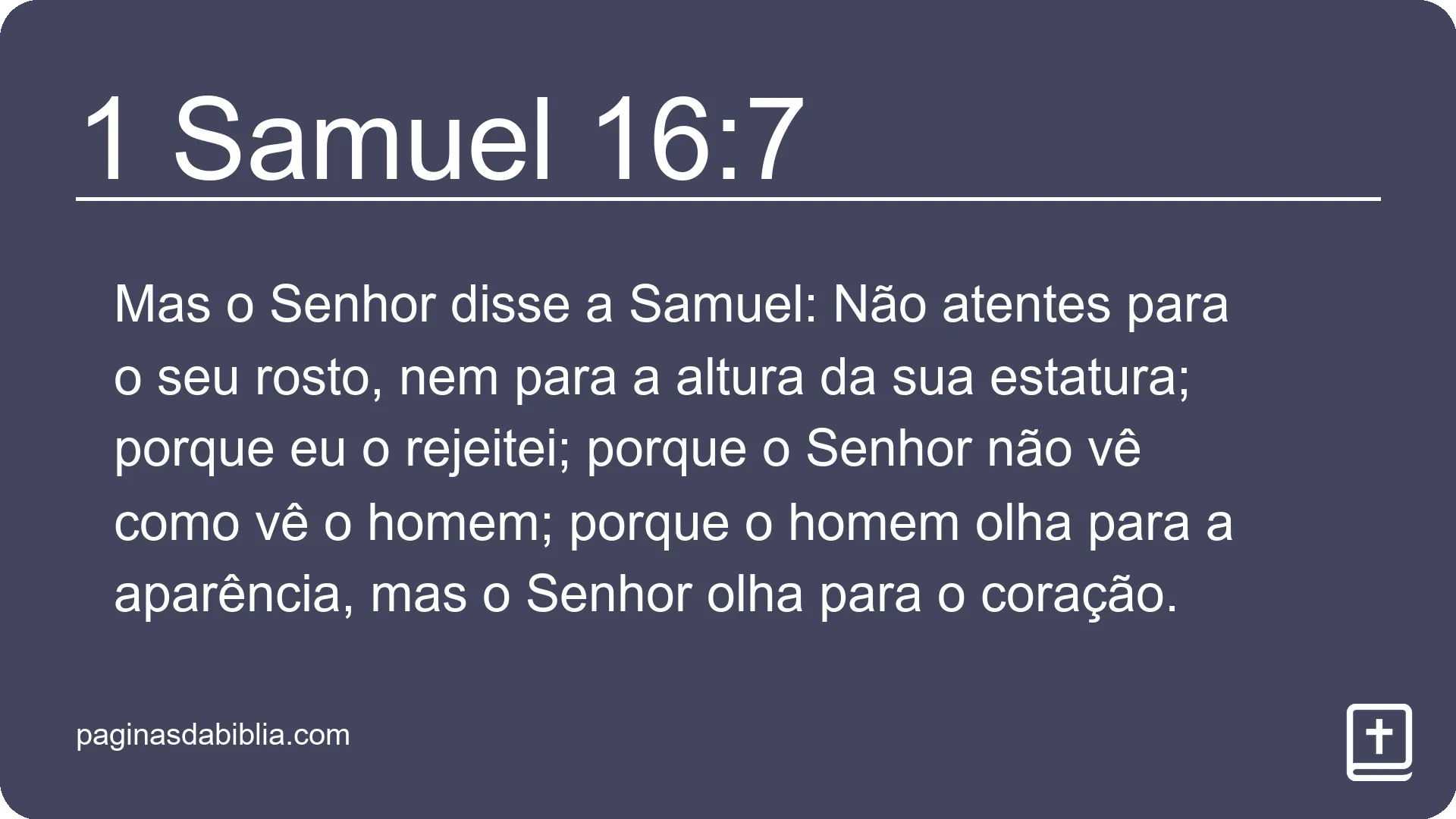 1 Samuel 16:7