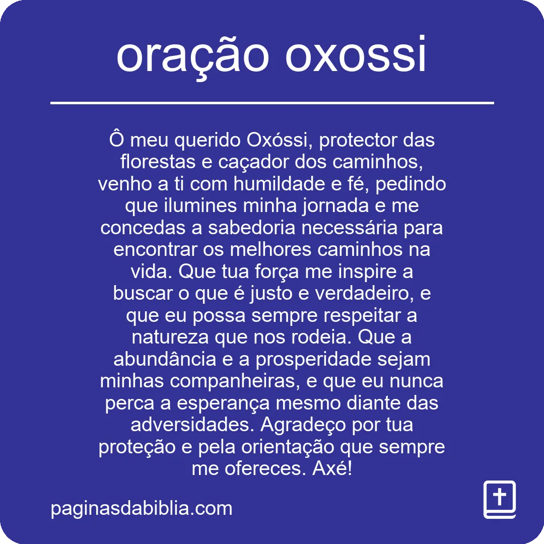 oração oxossi