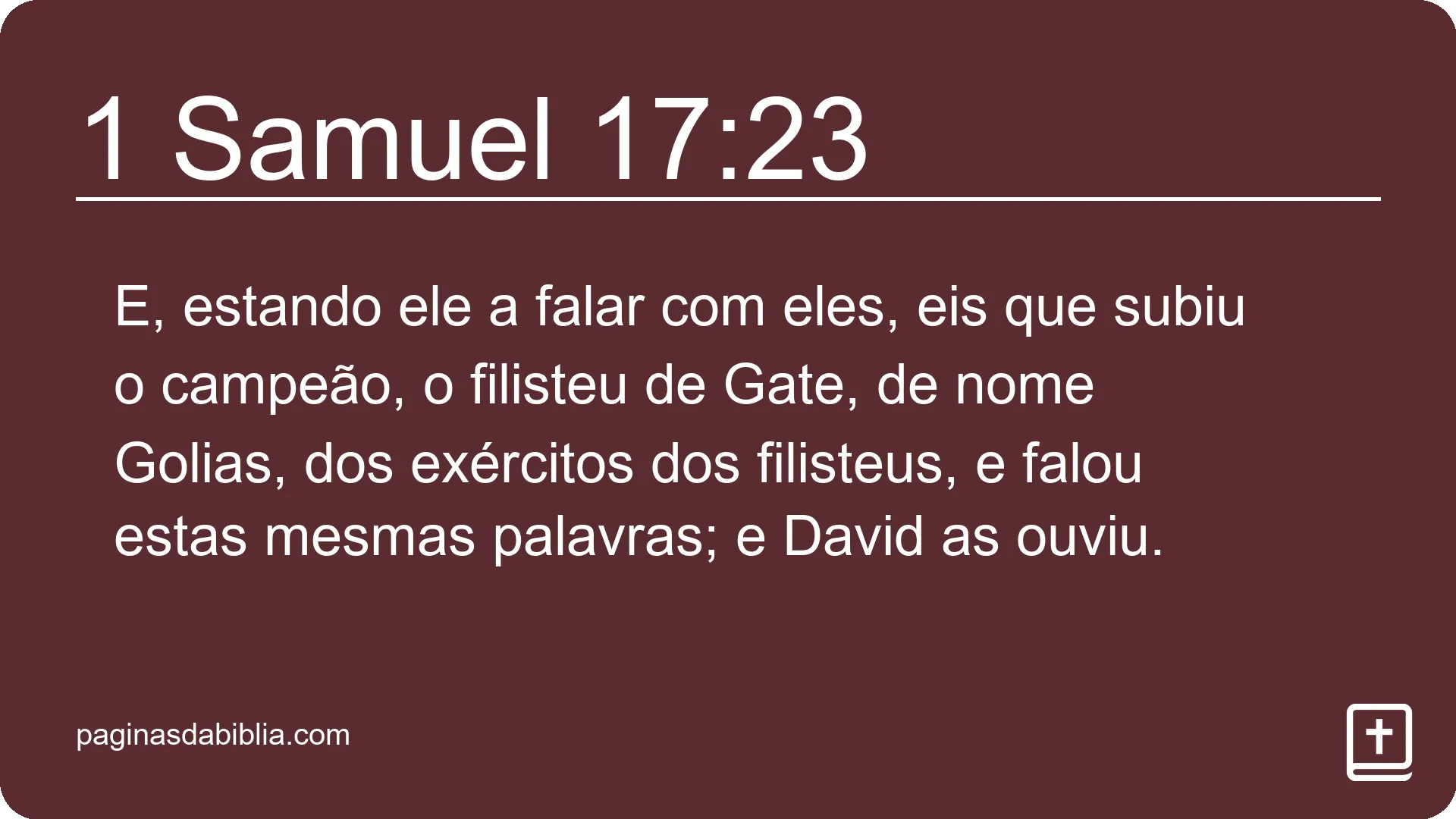 1 Samuel 17:23