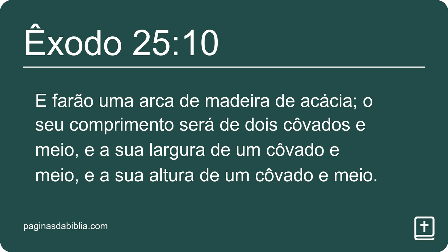 Êxodo 25:10