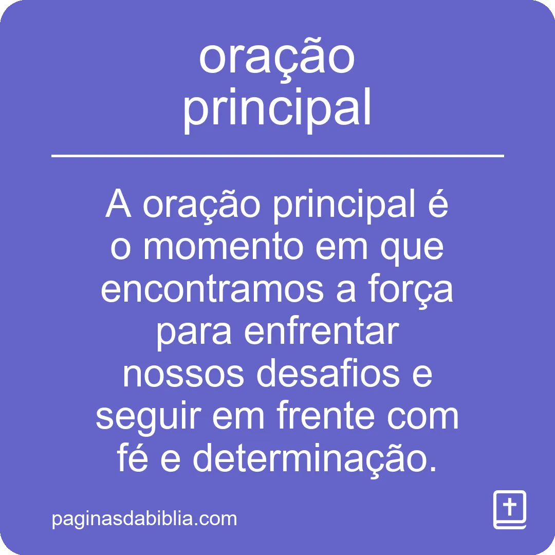 oração principal