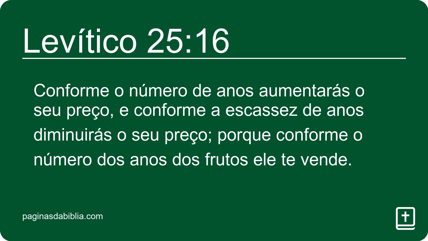 Levítico 25:16