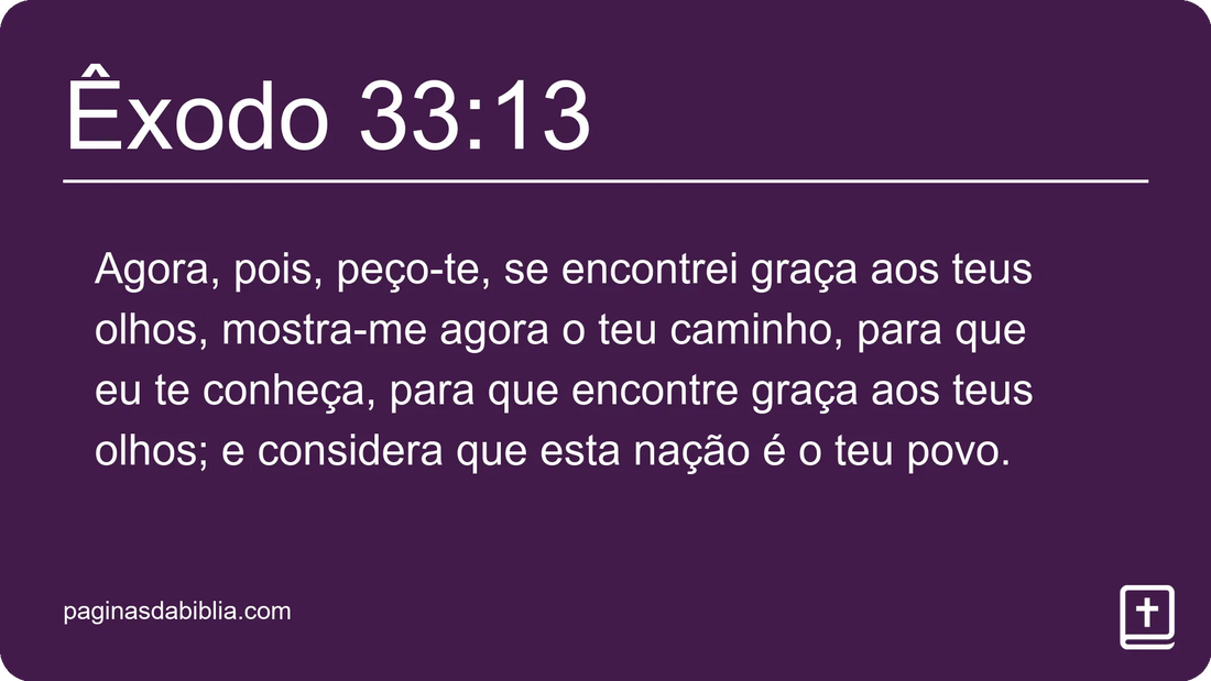 Êxodo 33:13