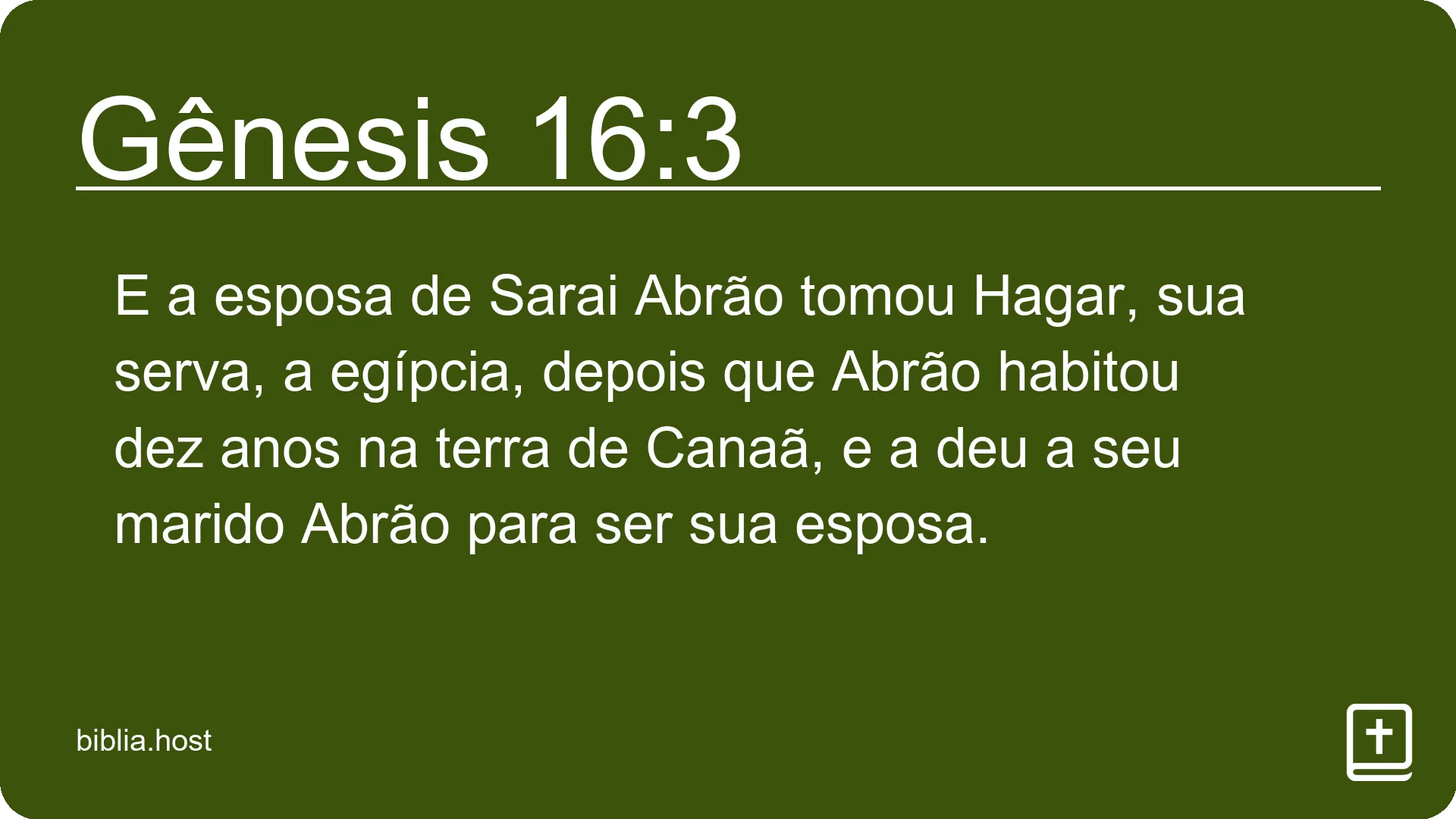 Gênesis 16:3