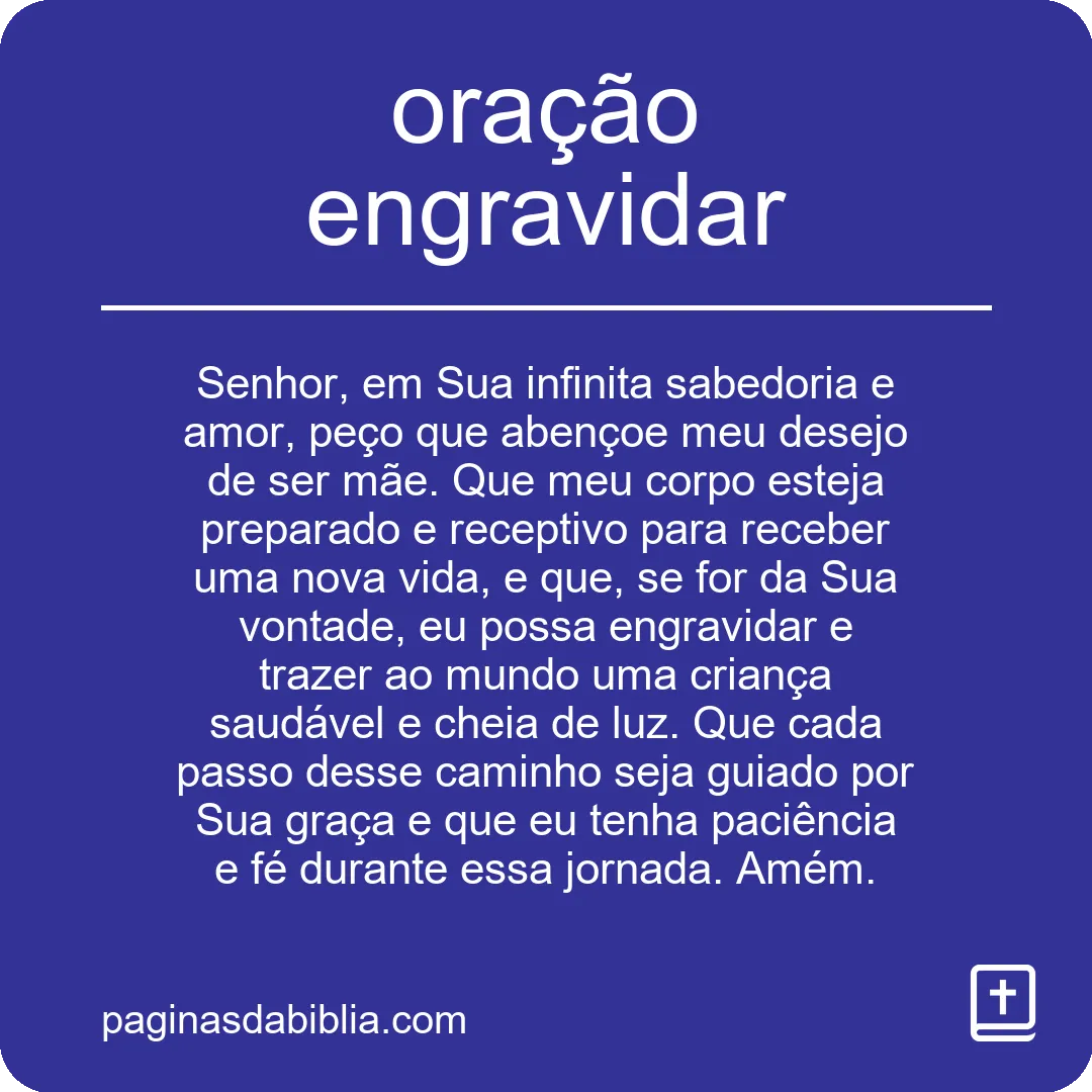 oração engravidar