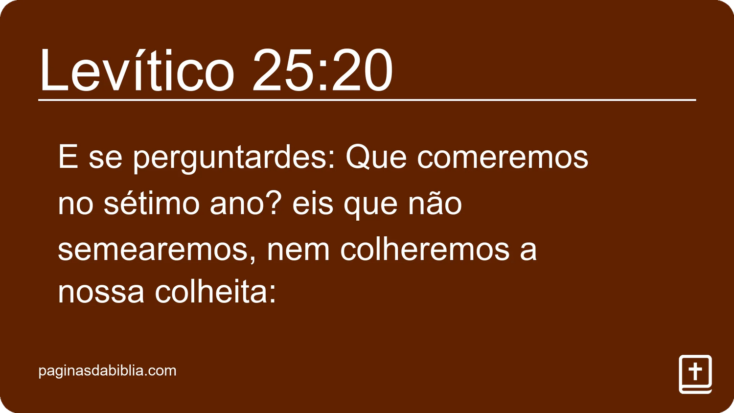 Levítico 25:20