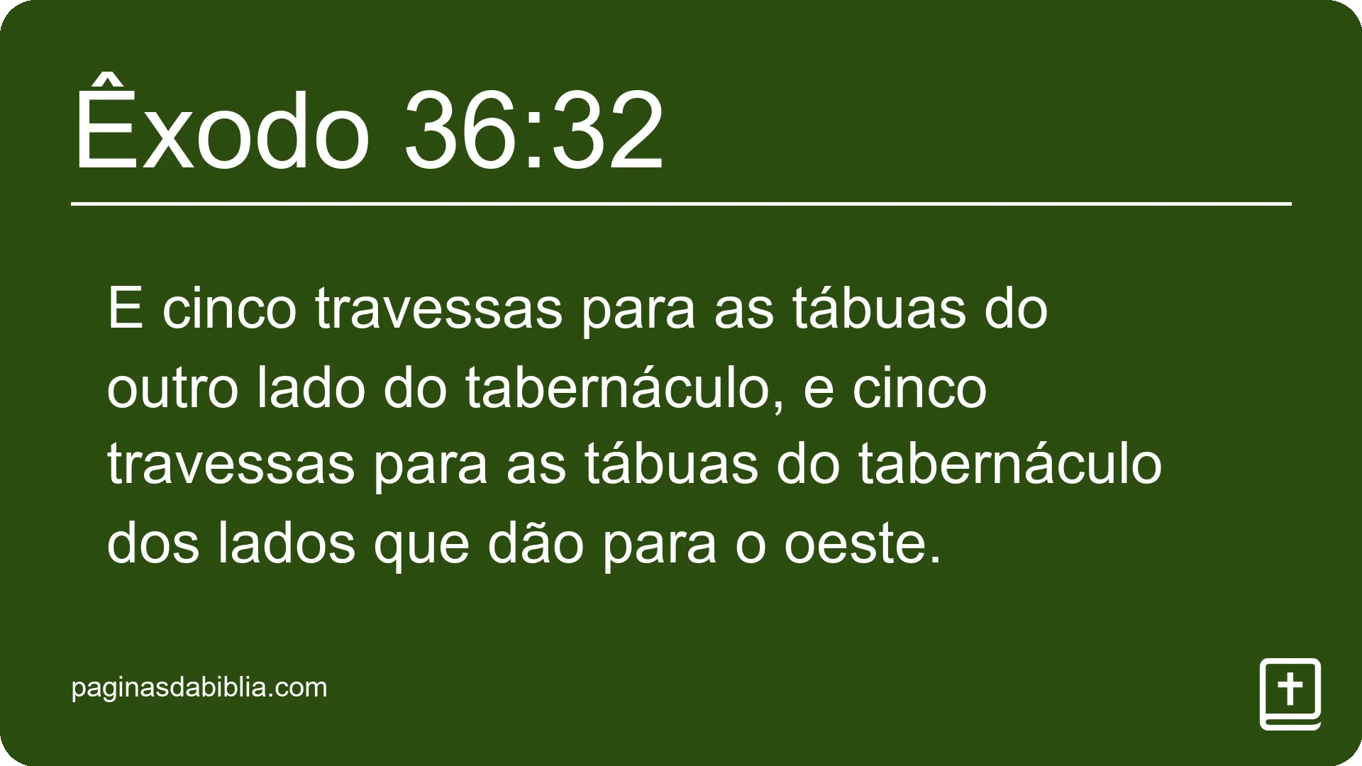 Êxodo 36:32