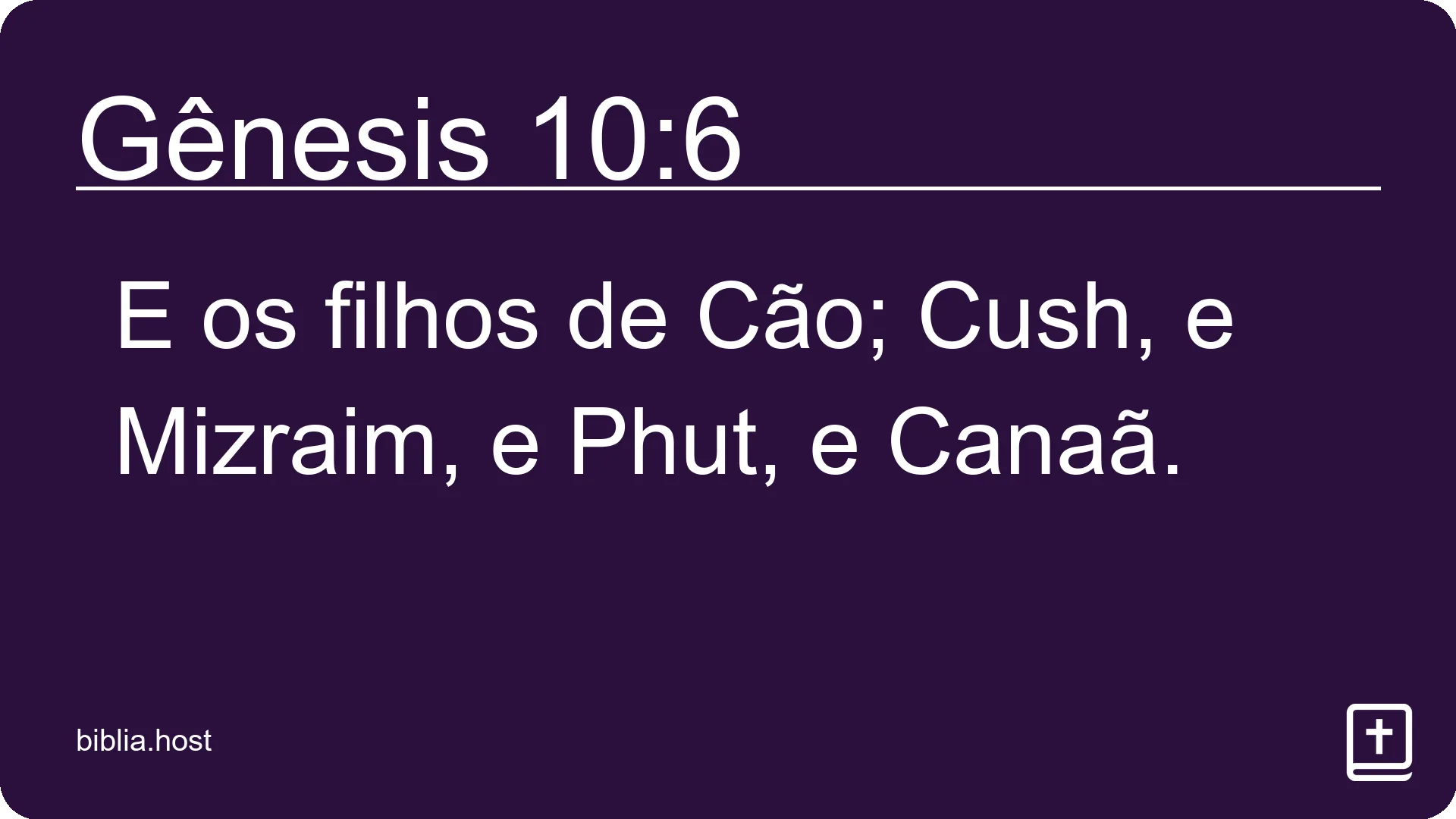 Gênesis 10:6