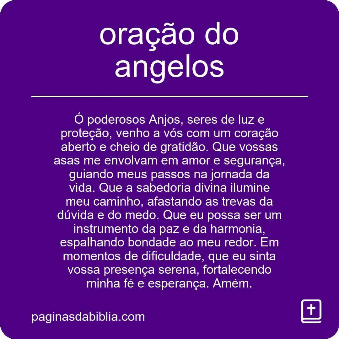 oração do angelos