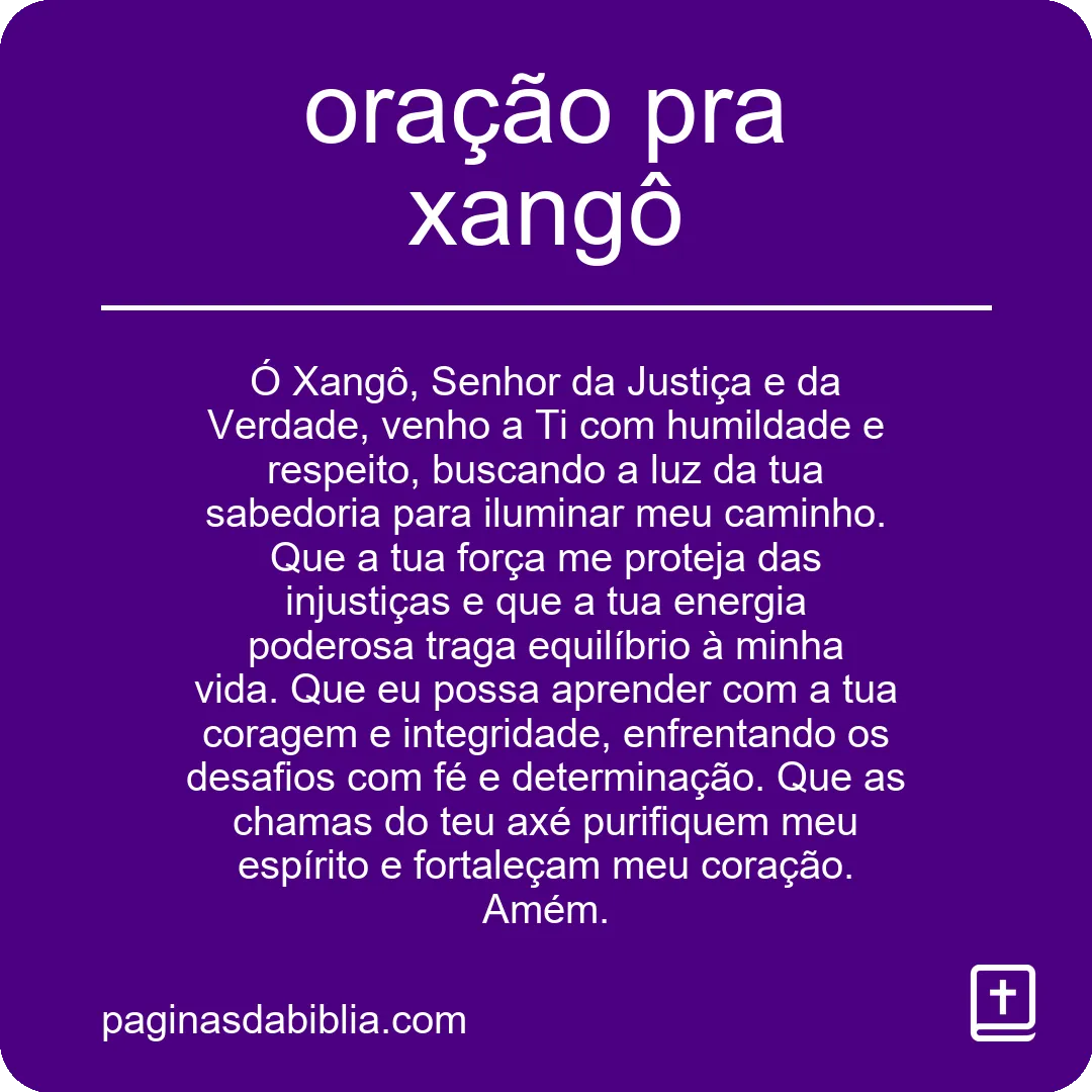 oração pra xangô