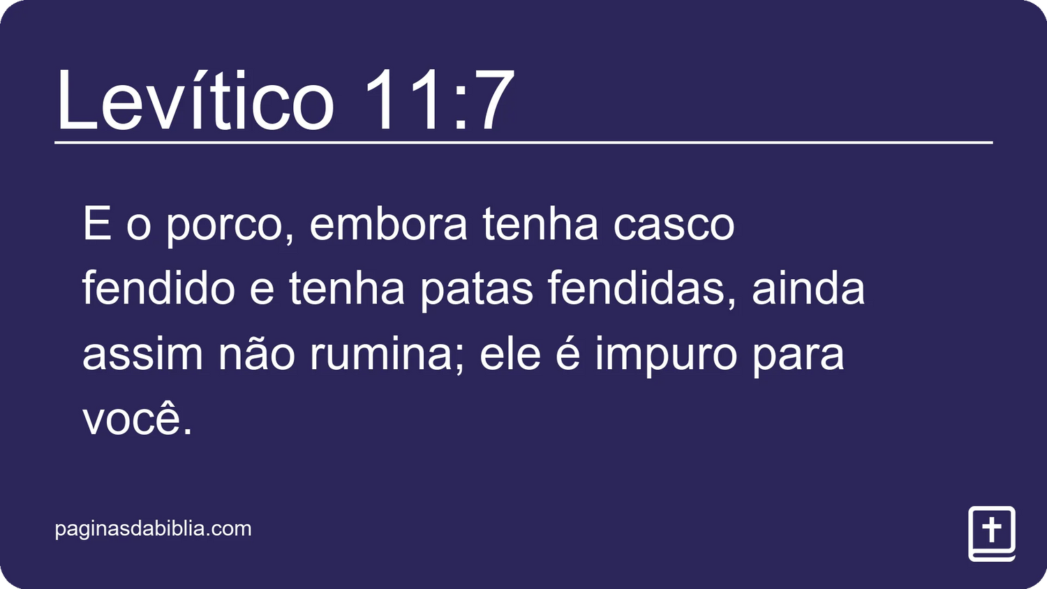 Levítico 11:7