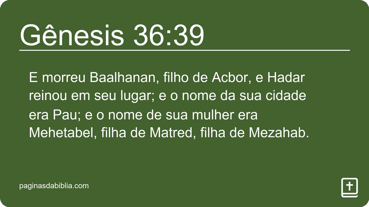 Gênesis 36:39