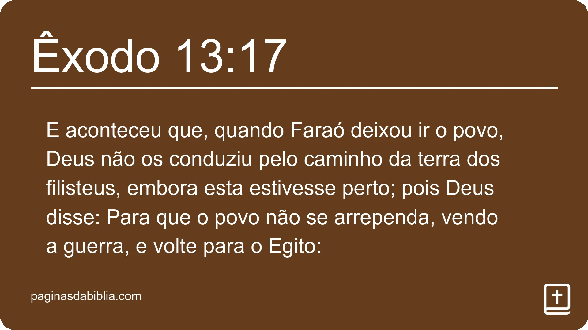 Êxodo 13:17