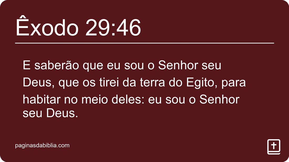 Êxodo 29:46