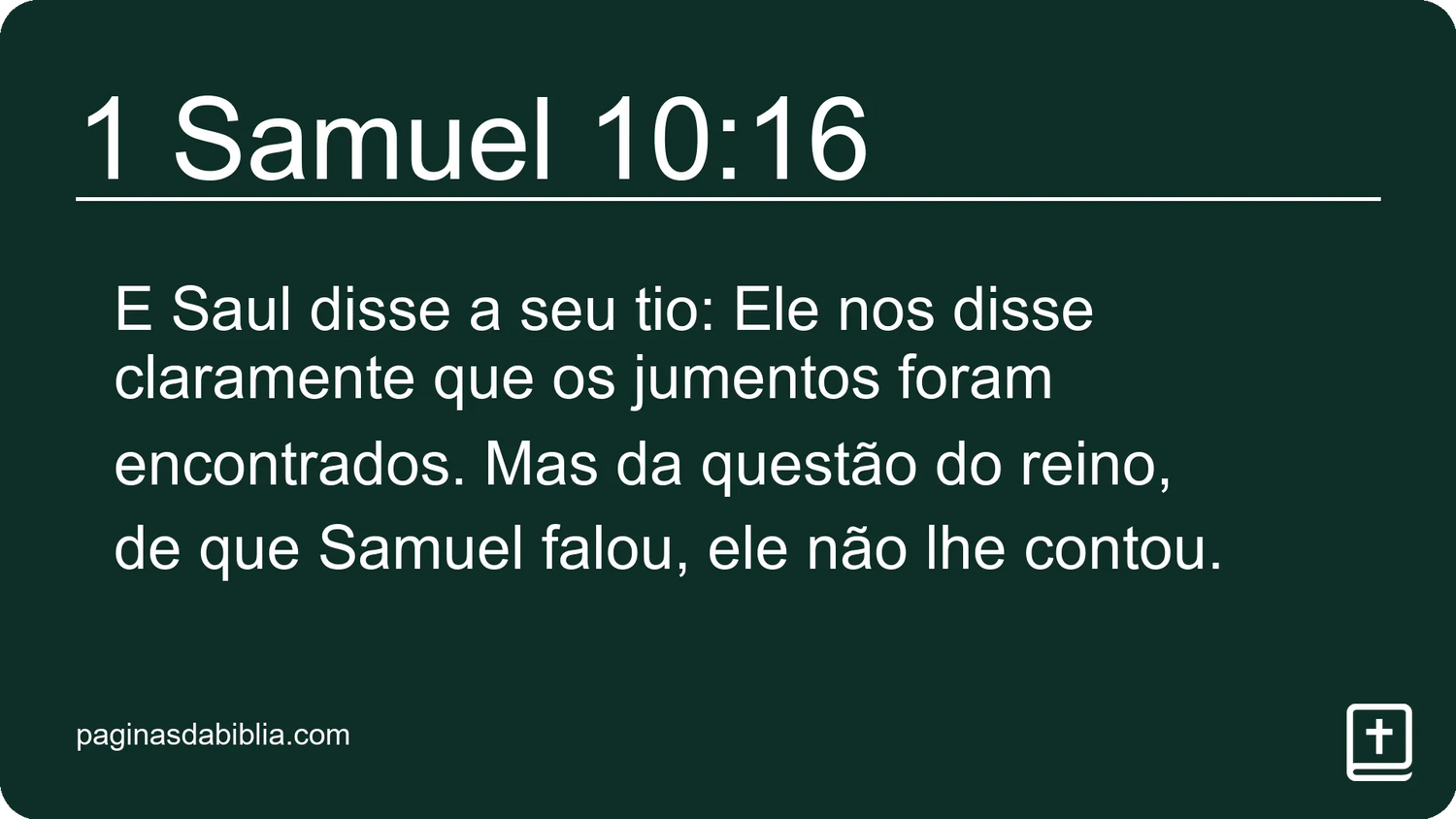 1 Samuel 10:16