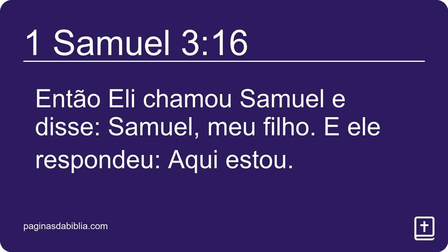 1 Samuel 3:16