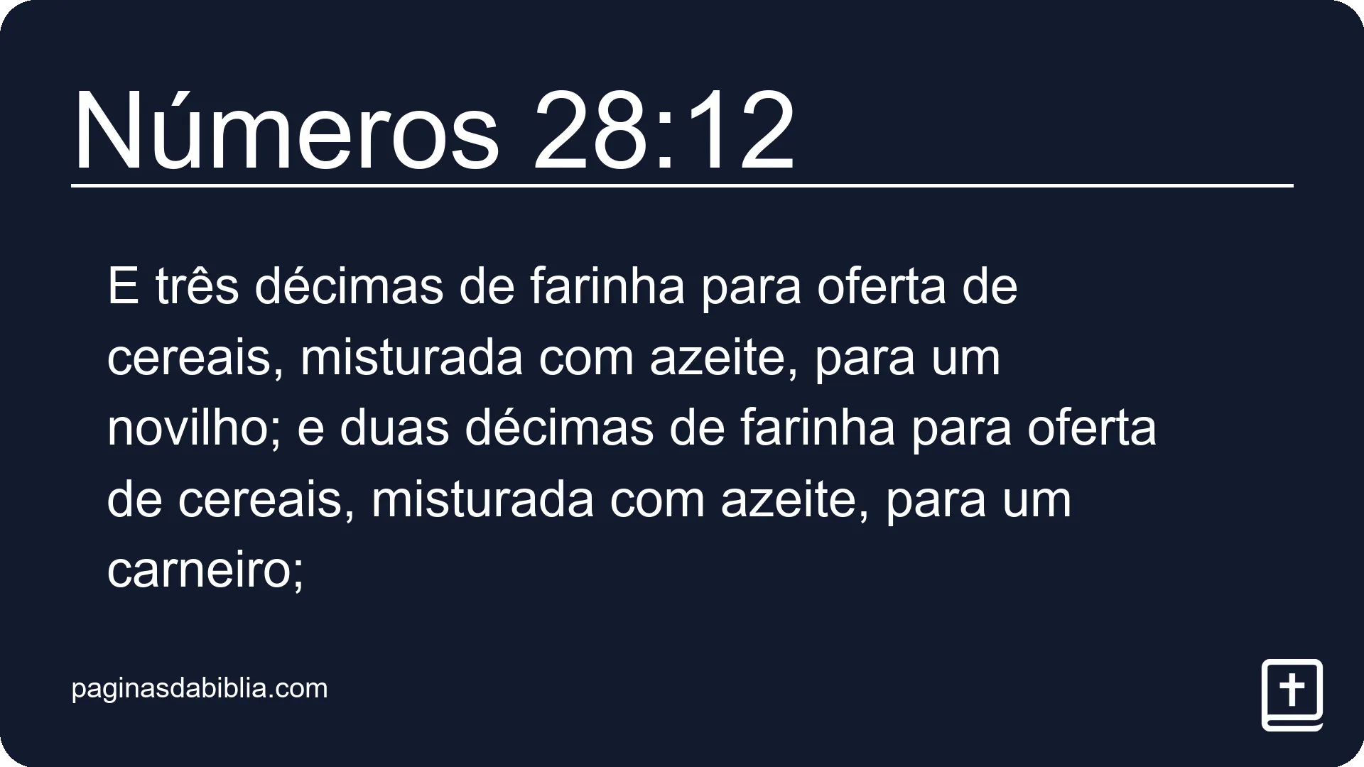 Números 28:12