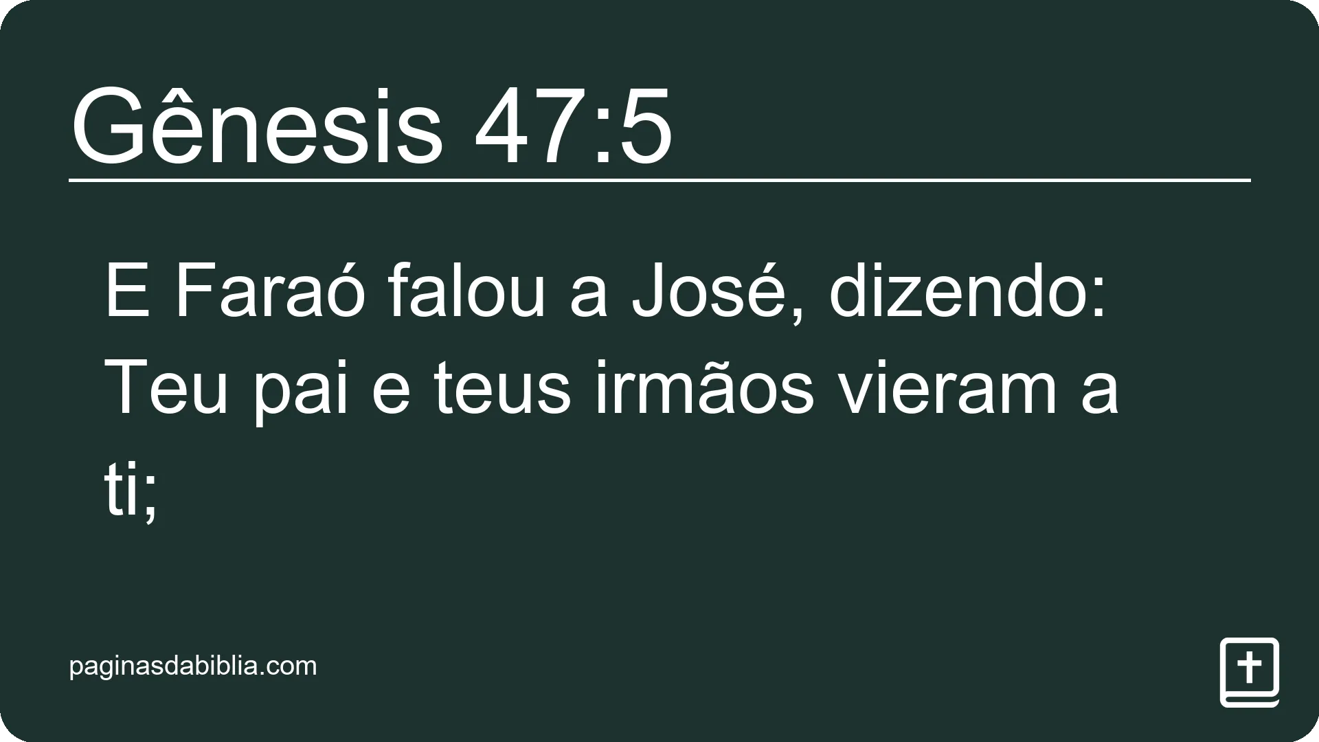 Gênesis 47:5