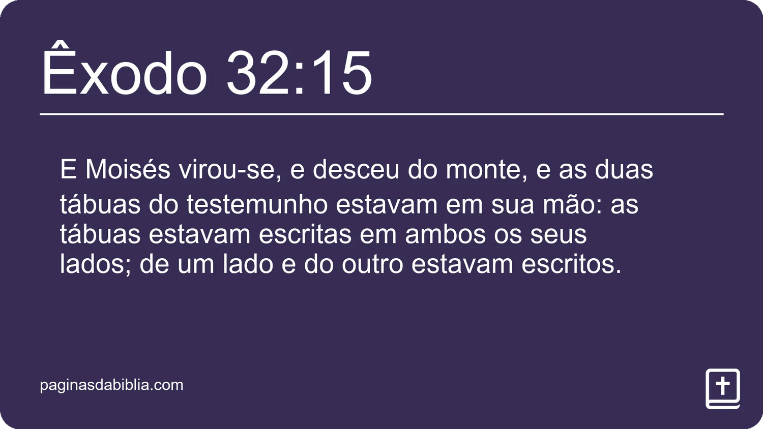 Êxodo 32:15