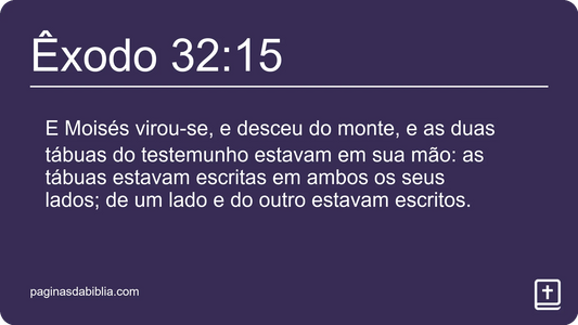 Êxodo 32:15