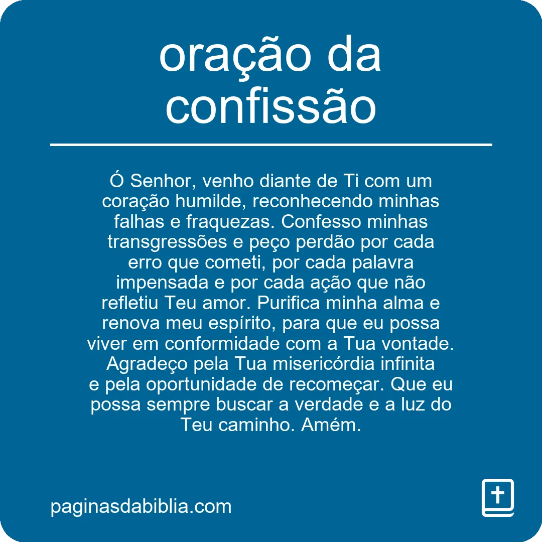 oração da confissão