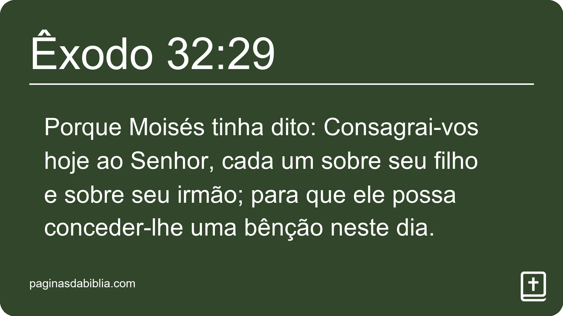 Êxodo 32:29