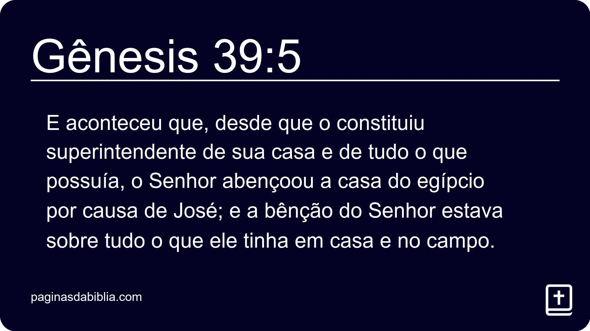 Gênesis 39:5