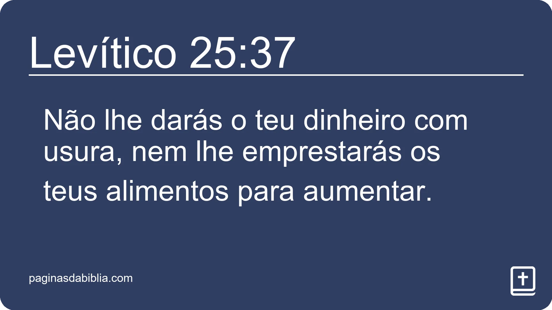 Levítico 25:37