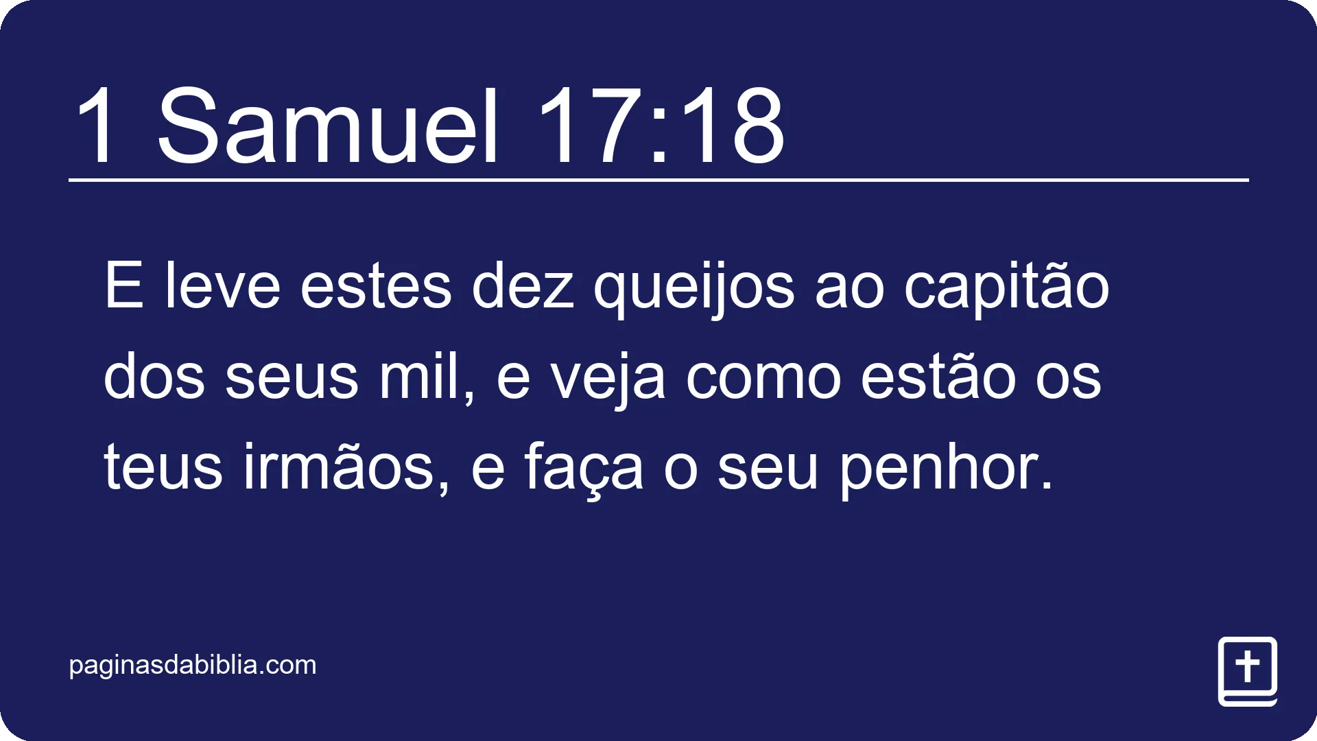 1 Samuel 17:18