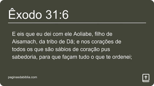 Êxodo 31:6