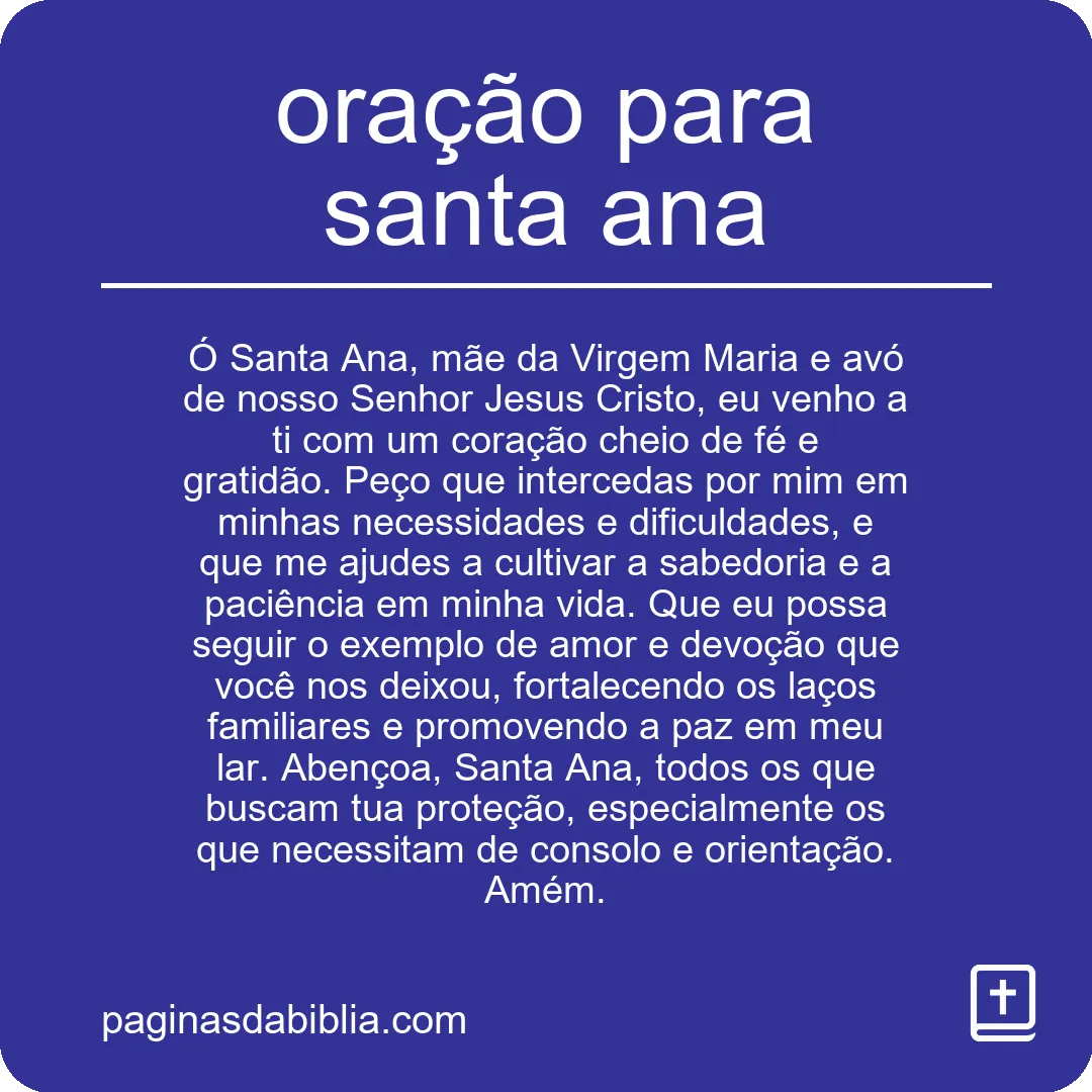 oração para santa ana