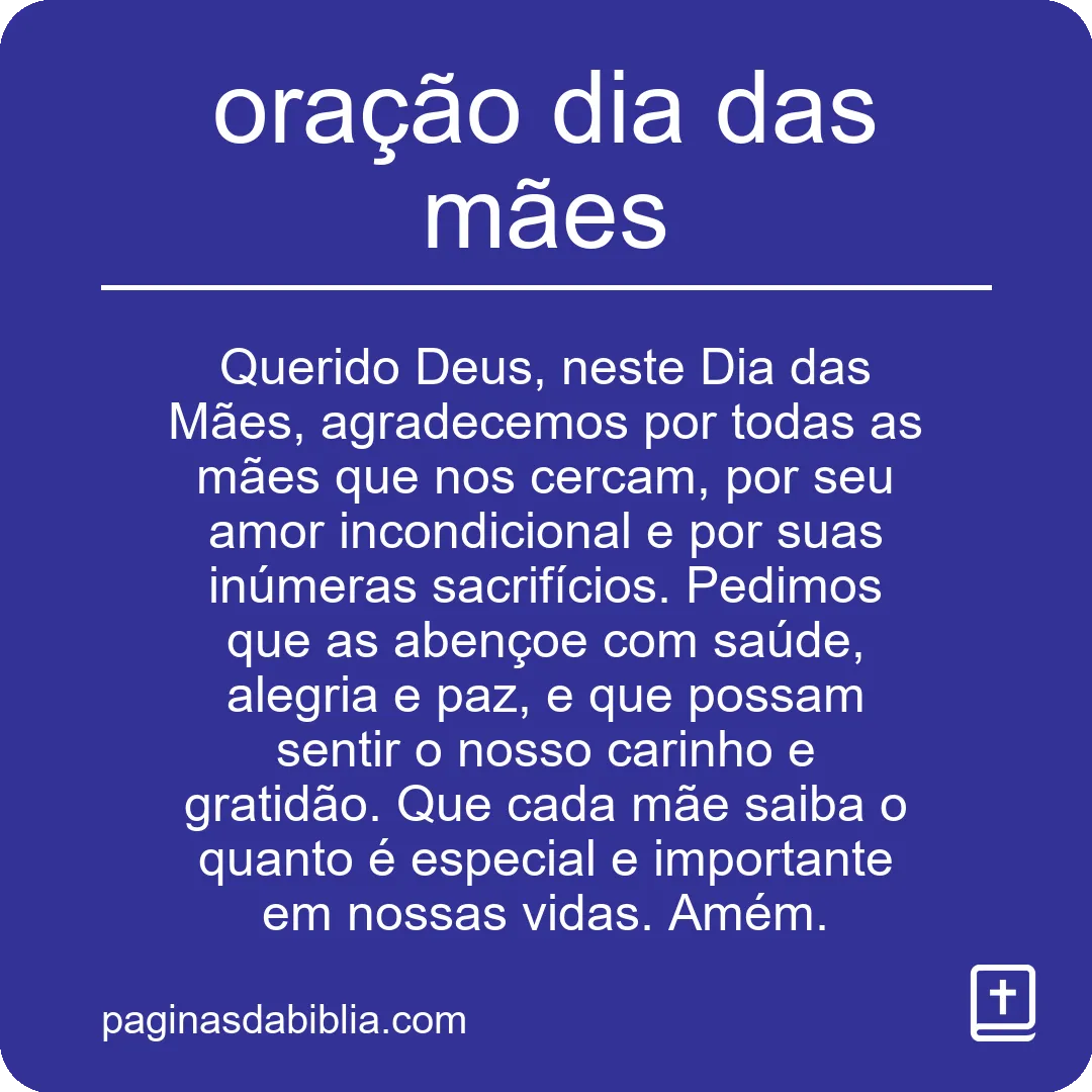 oração dia das mães