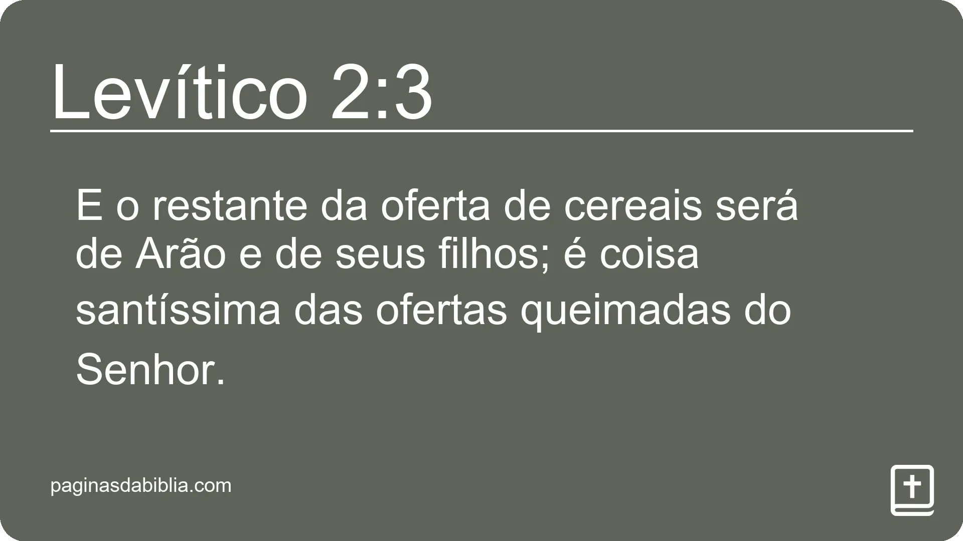 Levítico 2:3