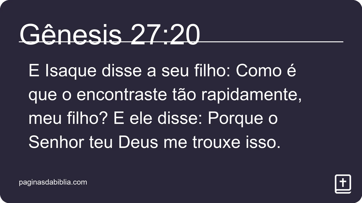 Gênesis 27:20