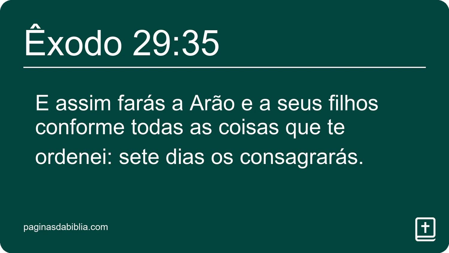 Êxodo 29:35