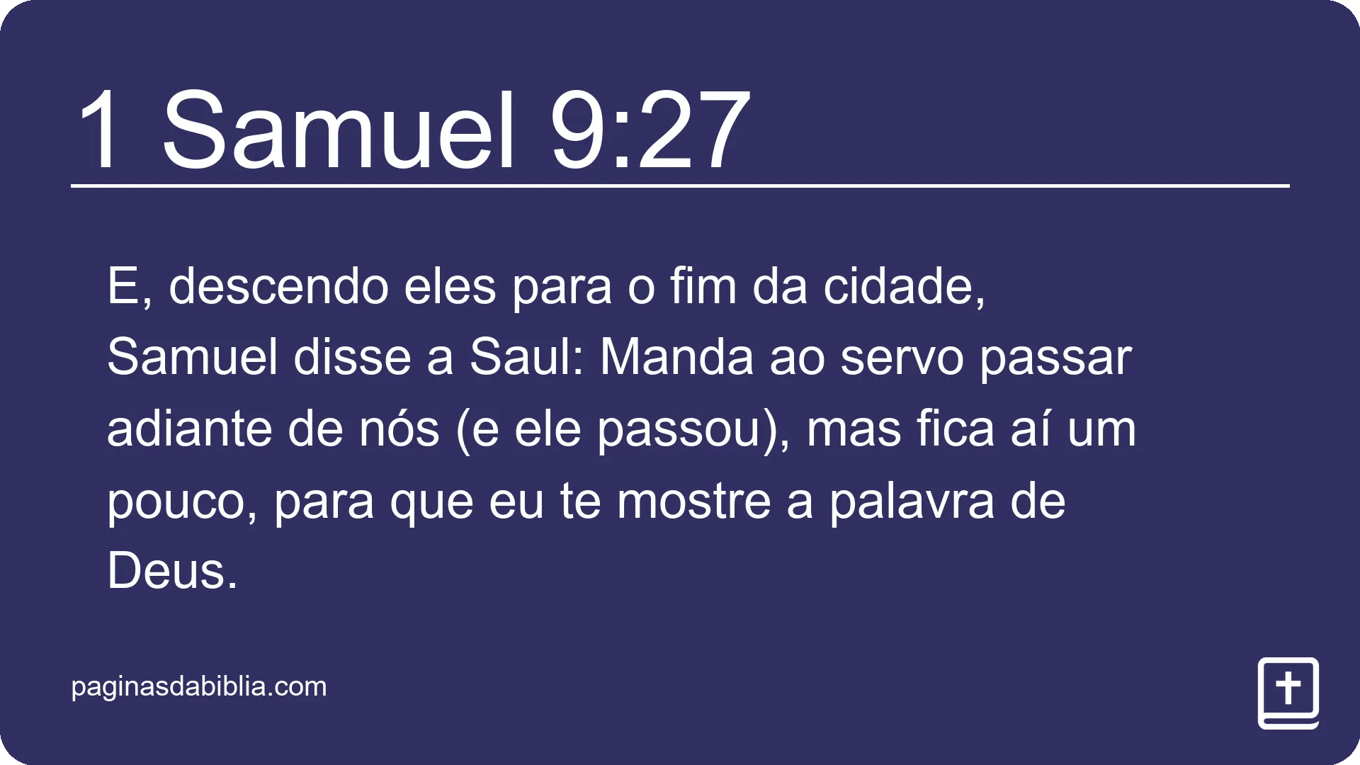 1 Samuel 9:27