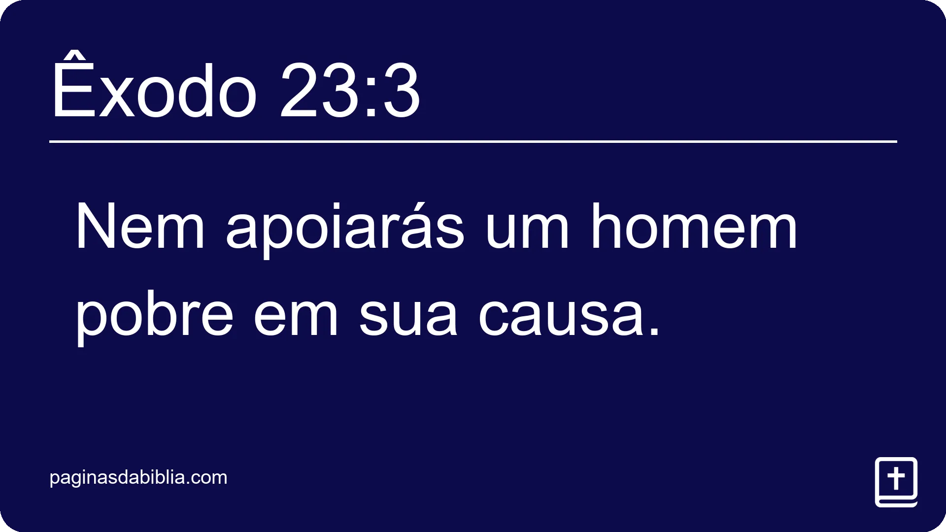 Êxodo 23:3