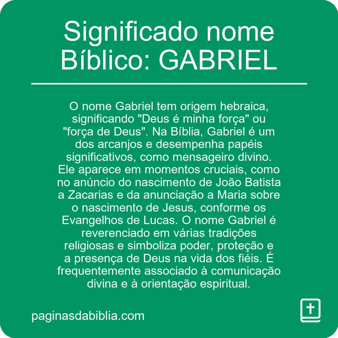 Significado nome Bíblico: GABRIEL