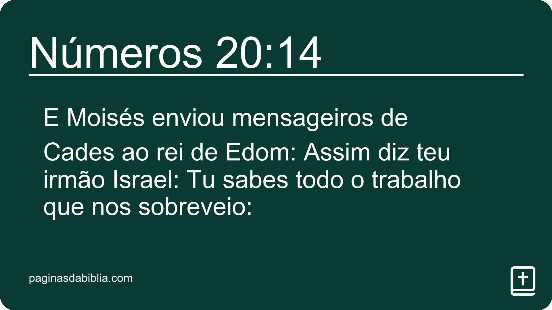 Números 20:14