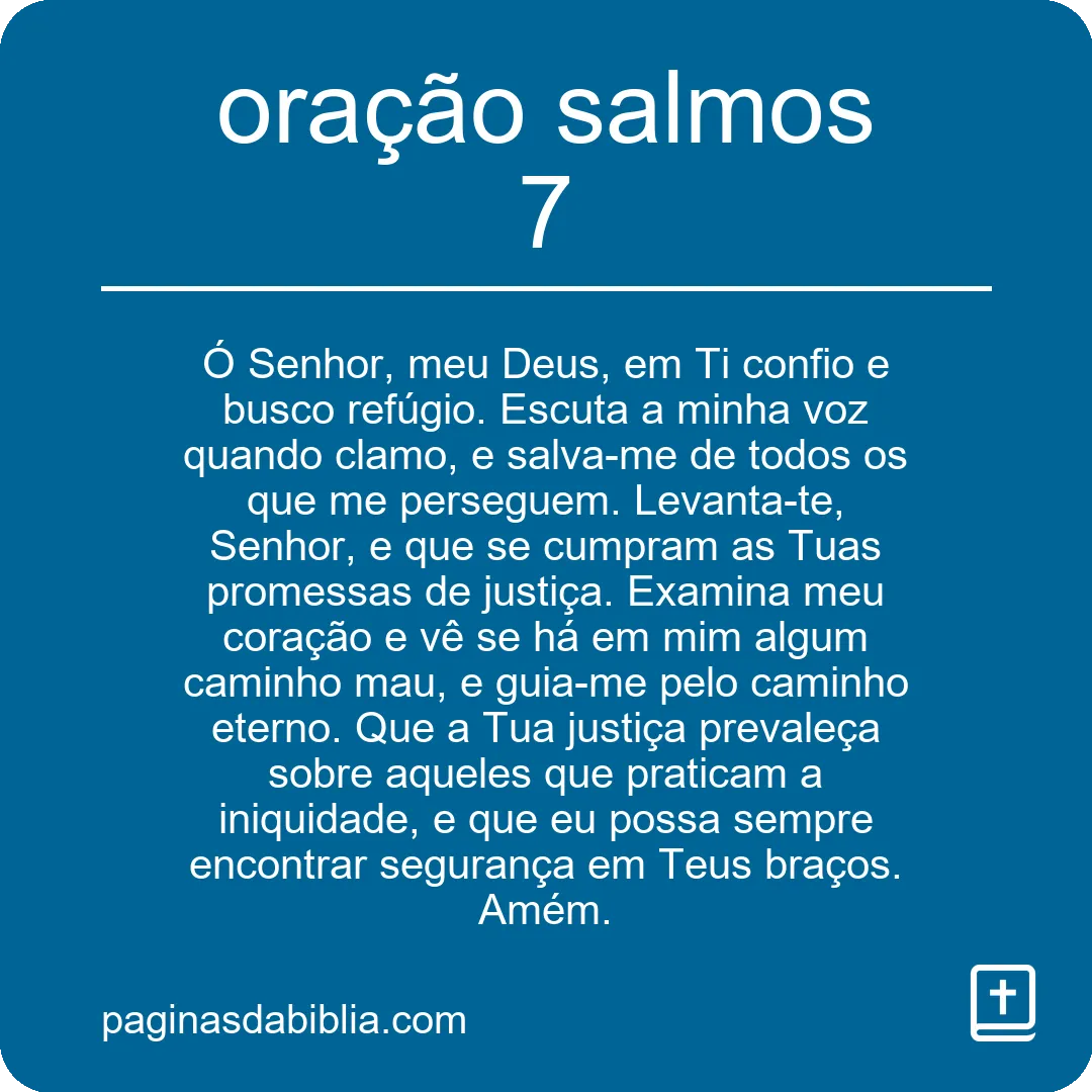 oração salmos 7