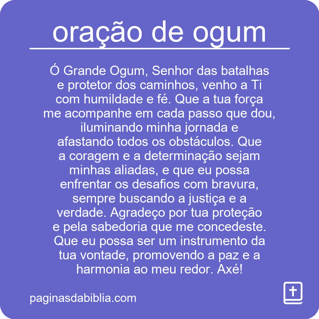 oração de ogum